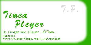 timea pleyer business card